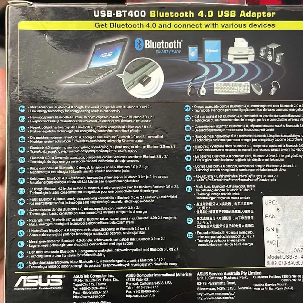 ASUS USB BT400 USB Adapter Bluetooth 4.0 Fast Networking Solutions - Picture 3 of 8